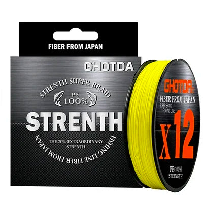 GHOTDA 8/9/12 Strands PE Braided Wire Multifilament Japan Import Fabric  PE Line for Carp Fishing 0.6-8.0# 100M Fishing Line - Nex Fisher Hub