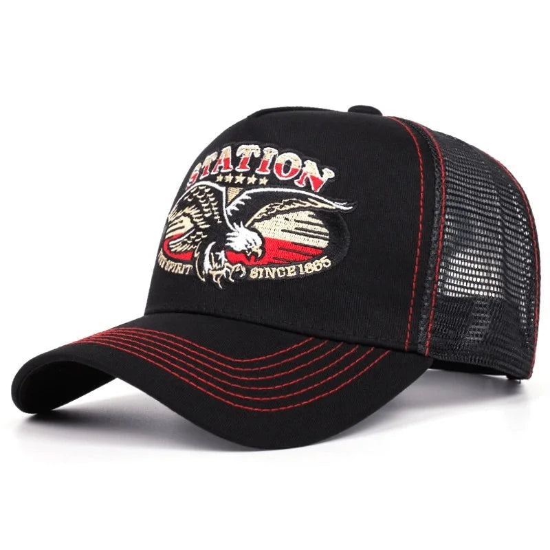 Unisex Summer Fishing Cap Breathable Mesh Trucker Hat Men Women Big Fish Fisherman Sports Snapback Hat Outdoor Cap