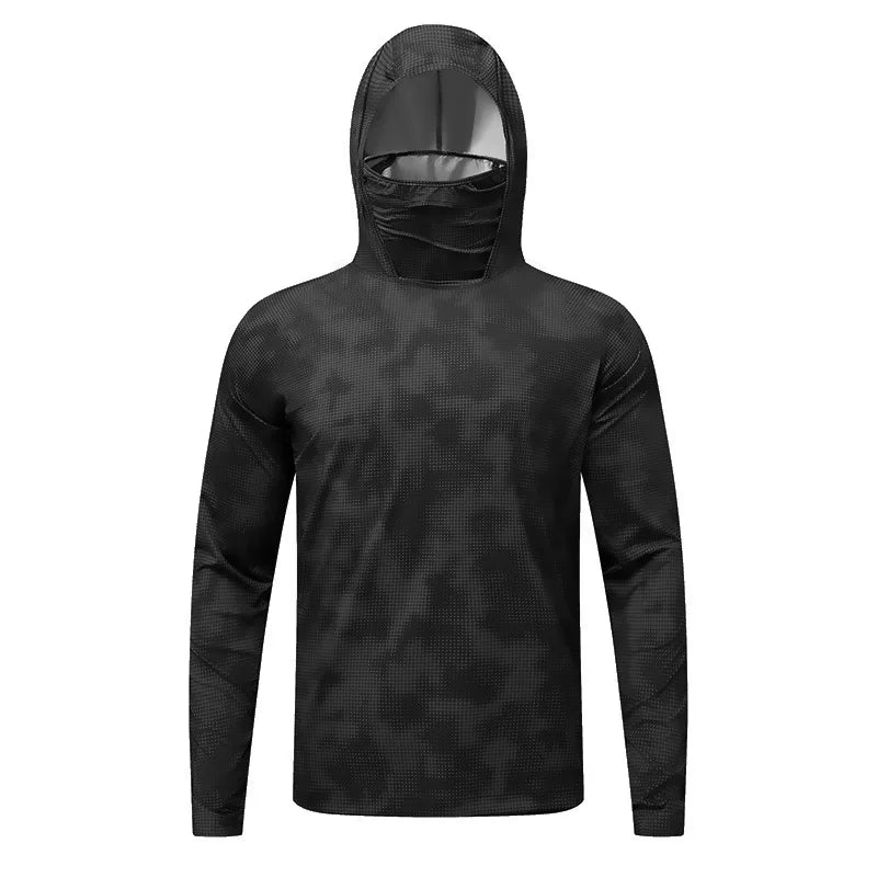 Unisex Ice Silk Lightweight Sun Protection Hoodie: Quick-Dry Cooling Jersey