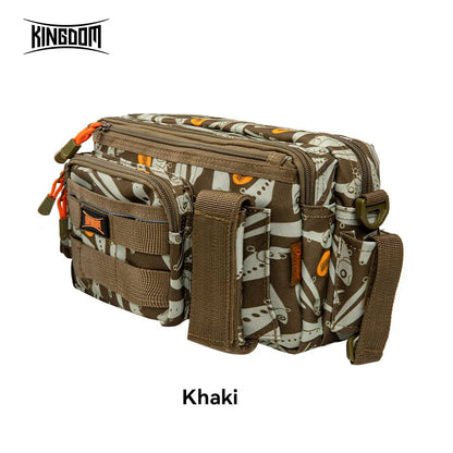 KINGDOM Multifunctional Fishing Tackle Bag Waist : 3-Layer Utility Storage - Nex Fisher Hub