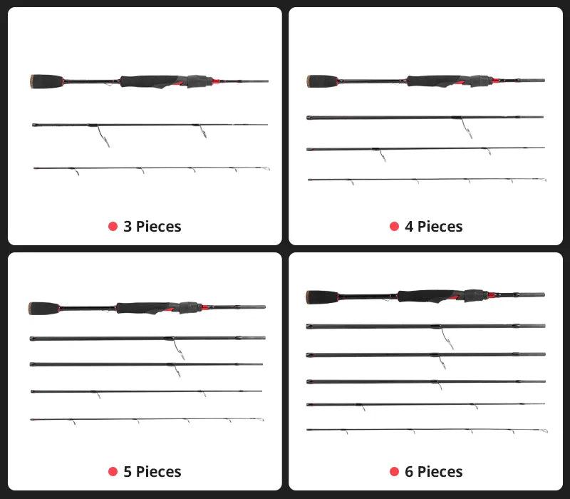 KastKing Brutus Carbon Spinning Rod with multiple piece options displayed.