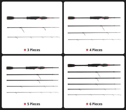 KastKing Brutus Carbon Spinning Rod with multiple piece options displayed.