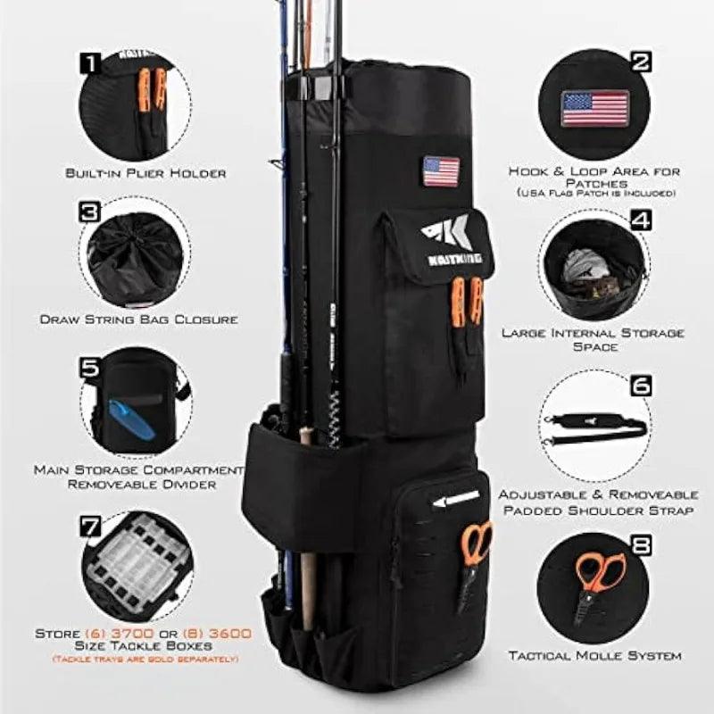 KastKing Karryall Fishing Rod Bag 81L - Features and Storage Capacity