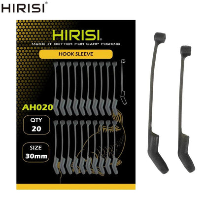 Hrisi 20Pcs Carp Fishing Hook Sleeves Ready D-rig Aligner