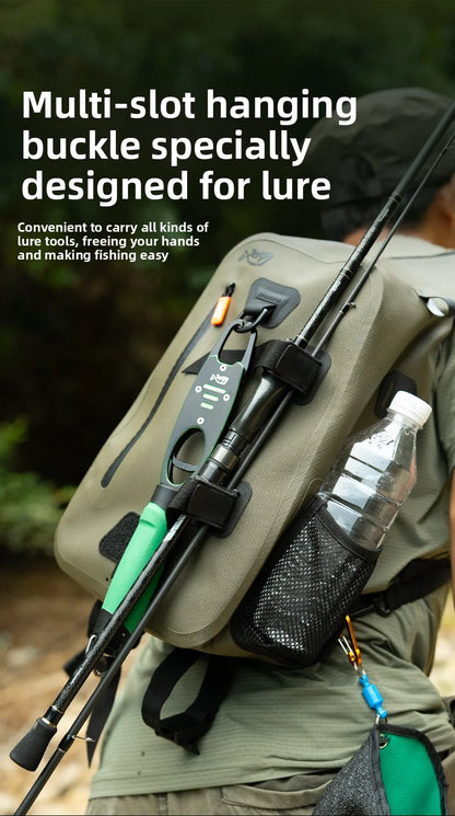 LINNHUE Fishing Shoulder Bag Fishing Tackle Waterproof Bag Outdoor Capacity Fishing Lures Line Box Storage Accessories