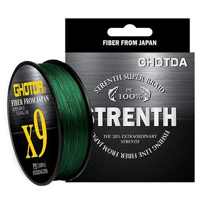 GHOTDA 8/9/12 Strands PE Braided Wire Multifilament Japan Import Fabric  PE Line for Carp Fishing 0.6-8.0# 100M Fishing Line - Nex Fisher Hub