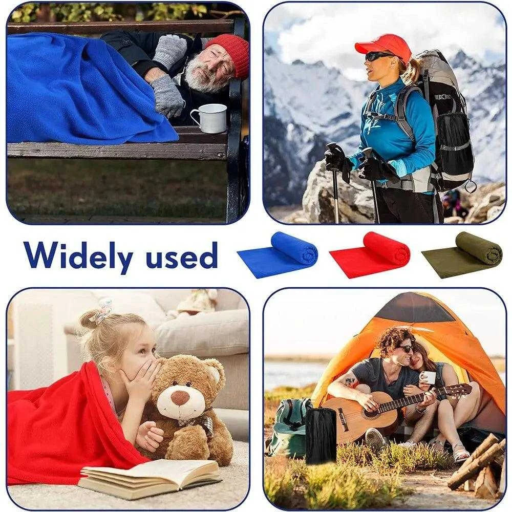 Fleece Sleeping Bag Portable Ultra-light Polar Travel Sheets for Adults Outdoor Camping Tent Bed Warm Sleeping Bag Liner - Nex Fisher Hub