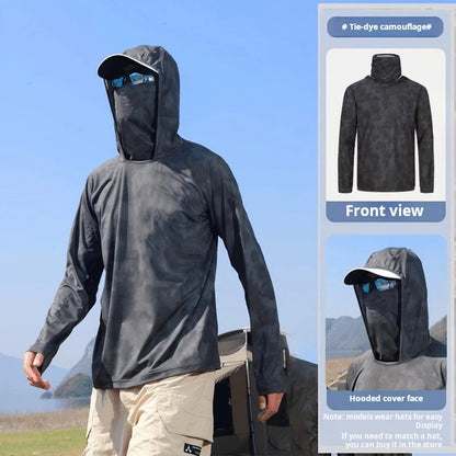 Unisex Ice Silk Lightweight Sun Protection Hoodie: Quick-Dry Cooling Jersey