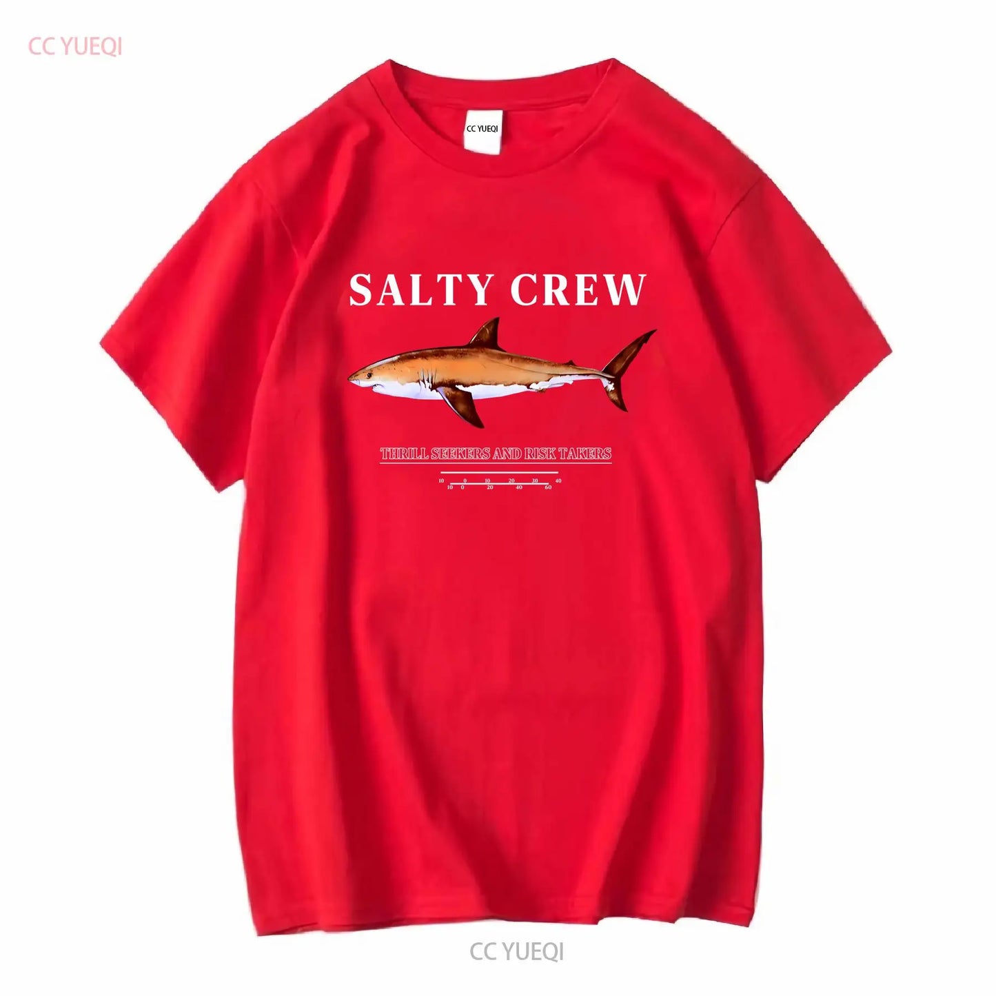 Salty Crew Vintage Graphic Fishing T-shirt: Washed Aquamarine Edition