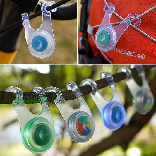 Pack of 10 Waterproof LED Tent Lights for camping, versatile and portable with colorful illumination.