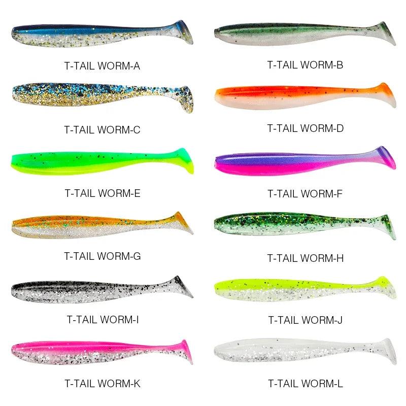 TSURINOYA Soft Bait Variety Pack (Multiple Sizes & Colors)