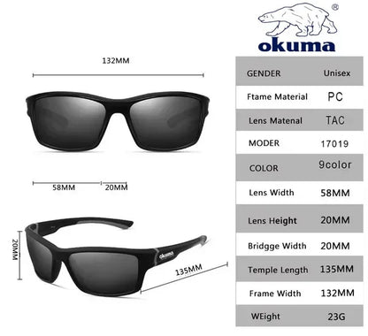 Okuma UV400 Fishing And Driving Sunglasses: Classic Sun Protection for Men And Women