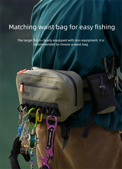 LINNHUE Fishing Shoulder Bag Fishing Tackle Waterproof Bag Outdoor Capacity Fishing Lures Line Box Storage Accessories