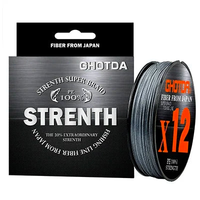 GHOTDA 8/9/12 Strands PE Braided Wire Multifilament Japan Import Fabric  PE Line for Carp Fishing 0.6-8.0# 100M Fishing Line - Nex Fisher Hub