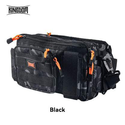 KINGDOM Multifunctional Fishing Tackle Bag Waist : 3-Layer Utility Storage - Nex Fisher Hub