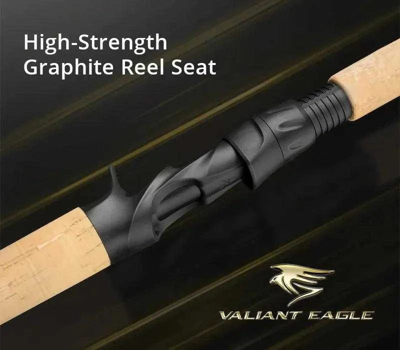 High-strength graphite reel seat on KastKing Valiant Eagle Passage Rod.