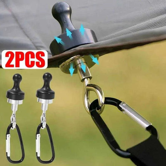 Magnetic Carabiner Clip and Carry for Convenience, Single Pack, Black D-Shaped Buckle.