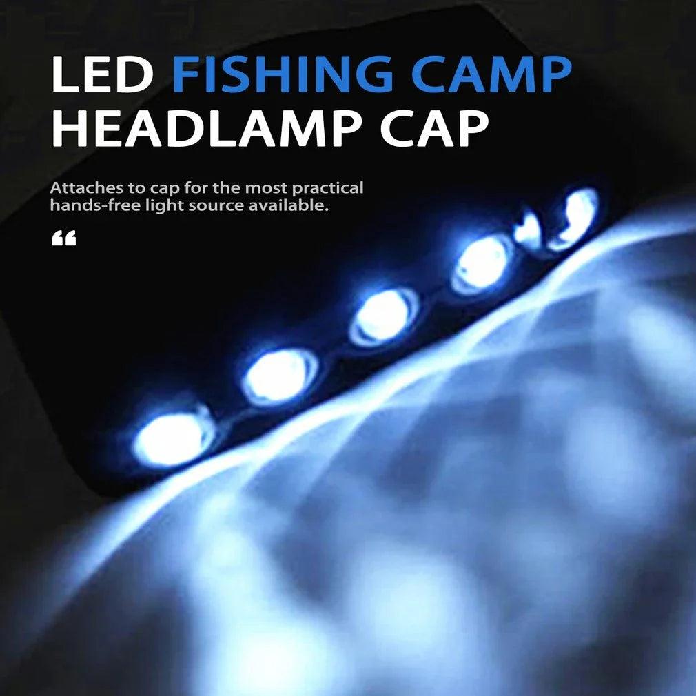 MOONBIFFY 5-LED Bright Night Fishing 5-LED Cap Headlight