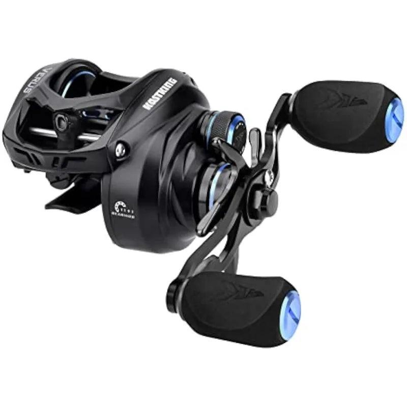 KastKing Verus Baitcasting Fishing Reel, New Assassin Version, Only 5.4 oz. Carbon Fiber Frame & Side Covers - Nex Fisher Hub