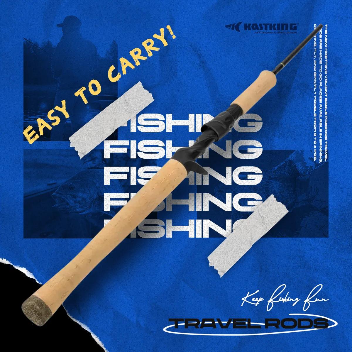 KastKing Valiant Eagle Passage Rod - Easy to Carry Travel Rod for Fishing Adventures