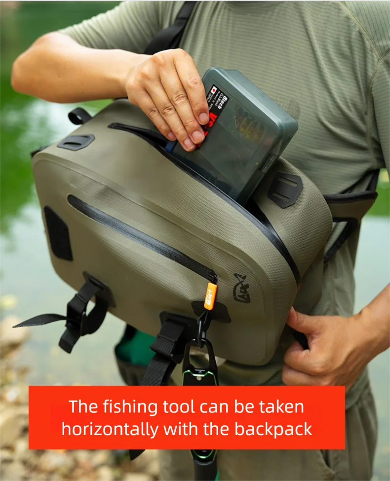 LINNHUE Fishing Shoulder Bag Fishing Tackle Waterproof Bag Outdoor Capacity Fishing Lures Line Box Storage Accessories