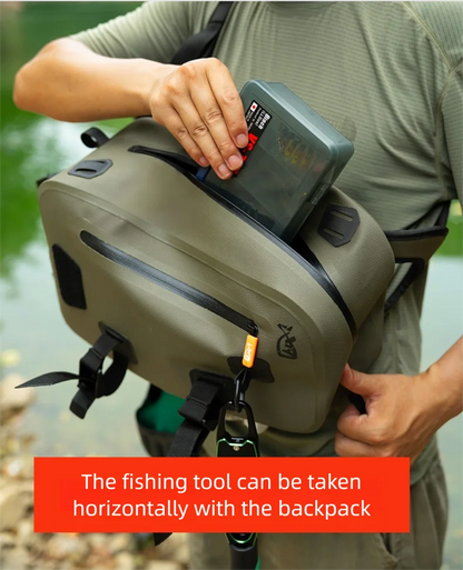 LINNHUE Fishing Shoulder Bag Fishing Tackle Waterproof Bag Outdoor Capacity Fishing Lures Line Box Storage Accessories