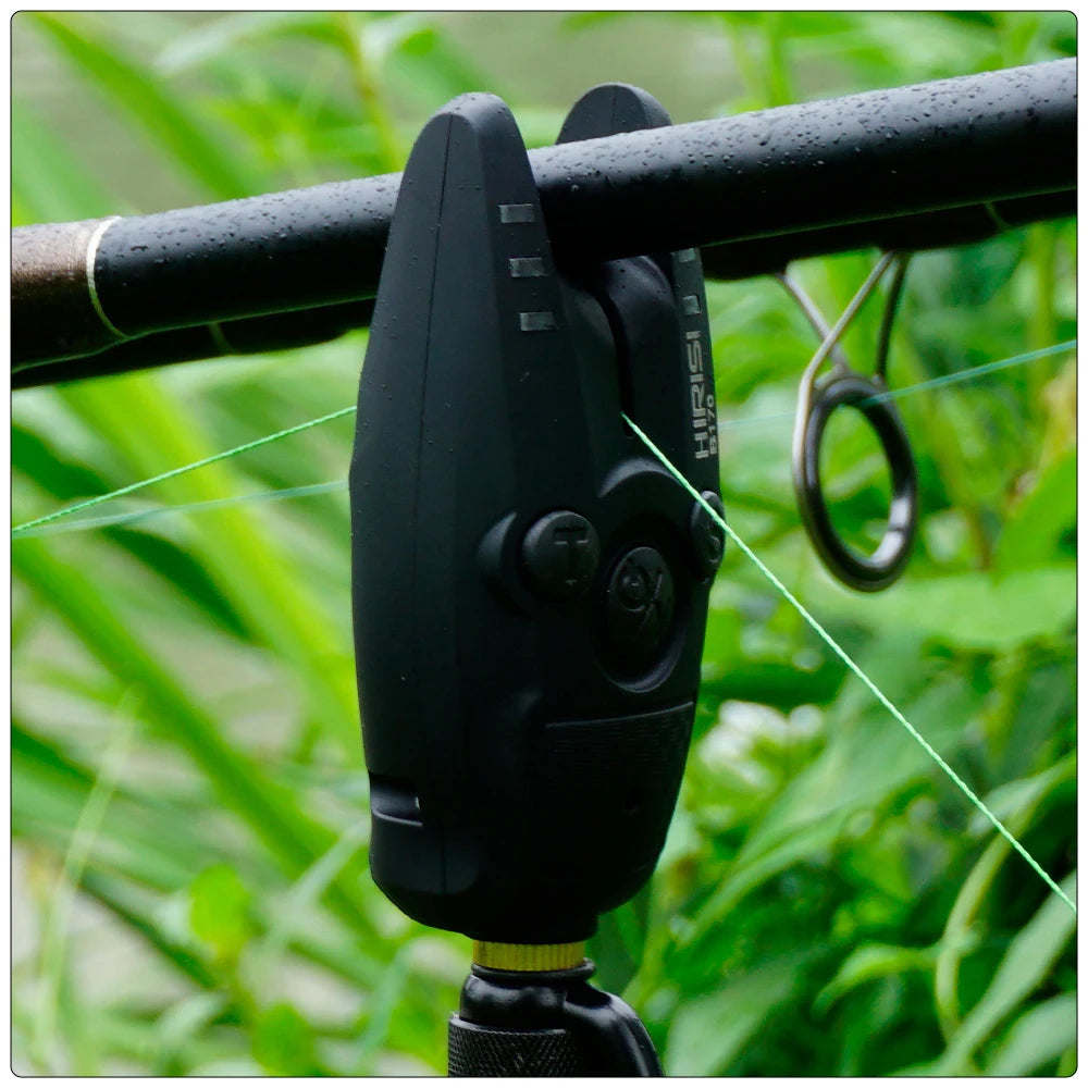 HIRISI B170 Carp Fishing Bite Alarm: Adjustable Volume, Tone, and Sensitivity LED Indicator