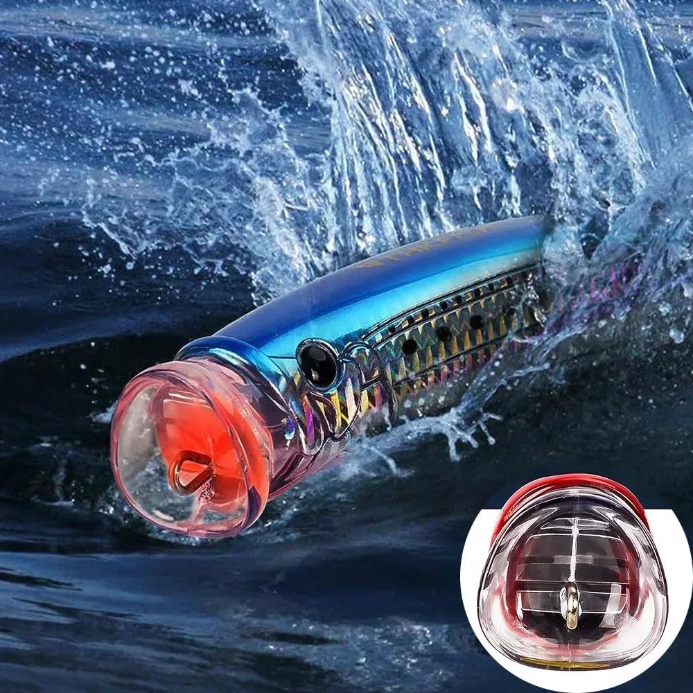 Popper Fishing Lure: Topwater Action for Freshwater and Saltwater Fish (Single Lure)