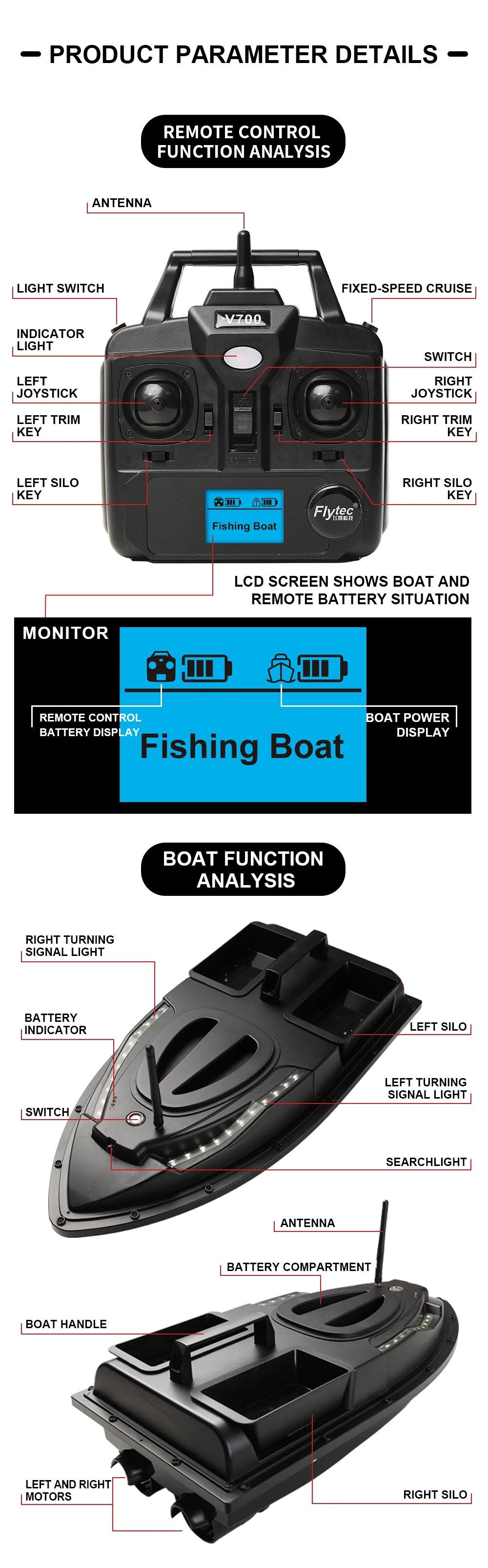 V900 V700 RC Bait Boat - Nex Fisher Hub