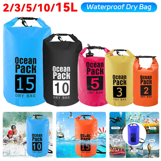 2L to 15L Waterproof Dry Bag for Multiple Water Sports