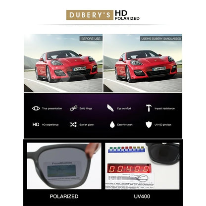 DUBERY Wooden Style Polarized Sunglasses: UV400 Protection for Men And Women