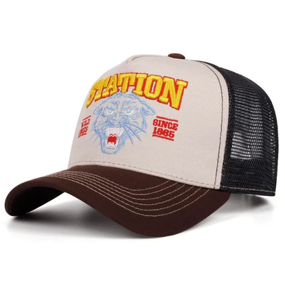 Unisex Summer Fishing Cap Breathable Mesh Trucker Hat Men Women Big Fish Fisherman Sports Snapback Hat Outdoor Cap