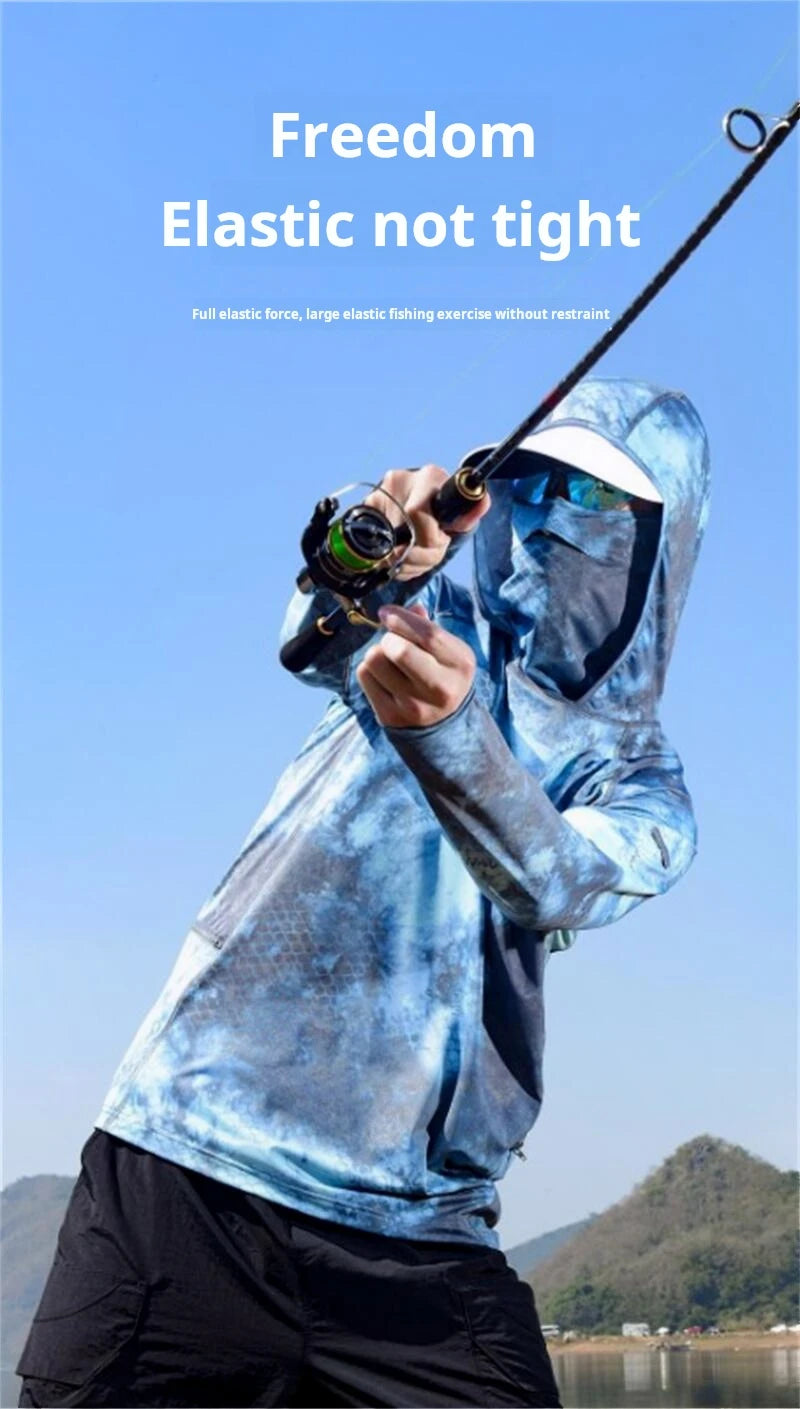 Unisex Ice Silk Lightweight Sun Protection Hoodie: Quick-Dry Cooling Jersey