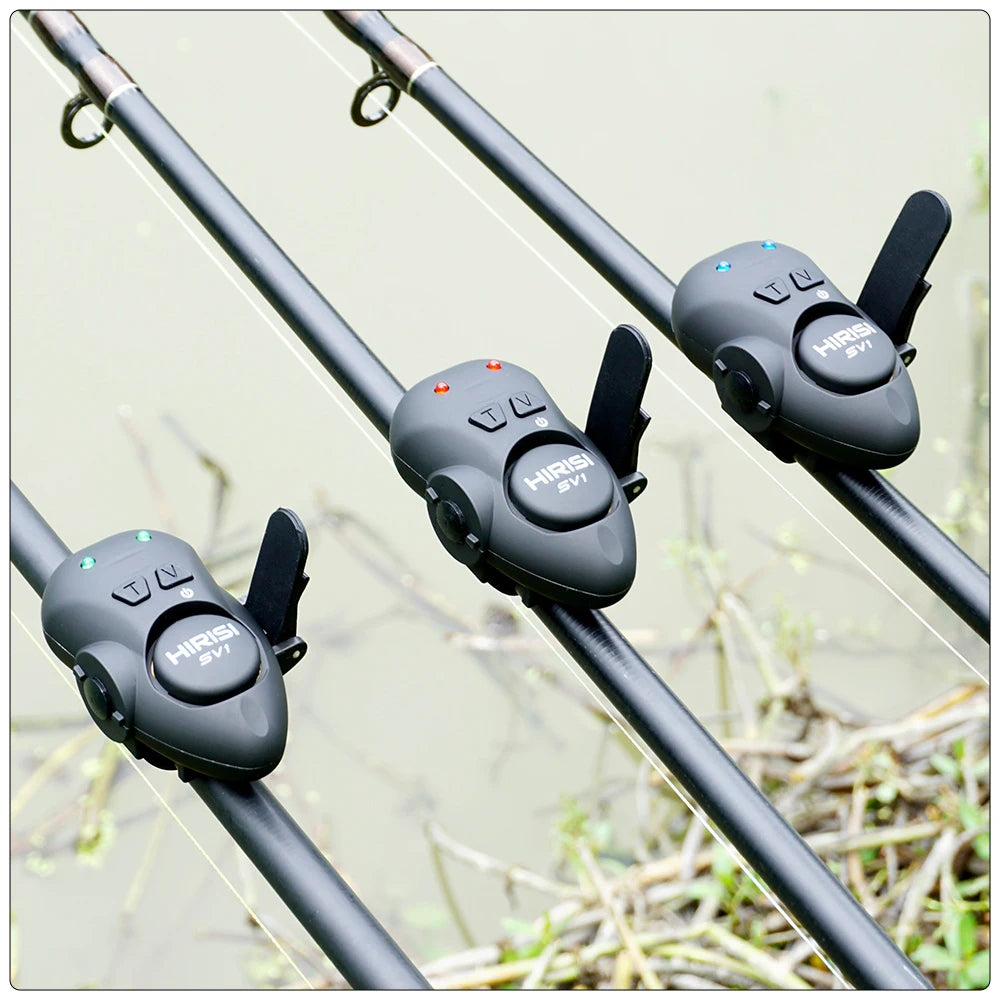 HIRISI SV1 Carp Fishing Bite Alarm Set And 100M Range Receptor: Wireless Indicator