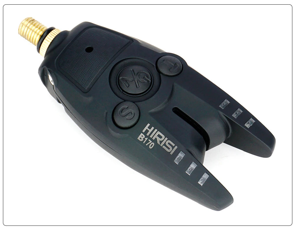 HIRISI B170 Carp Fishing Bite Alarm: Adjustable Volume, Tone, and Sensitivity LED Indicator