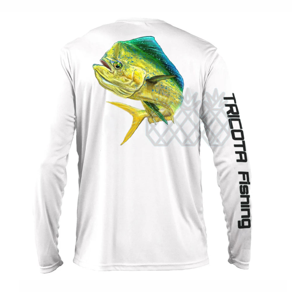 Fishing Shirt Men Long Sleeve T-Shirt UV UPF50 Quick Dry Fishing Clothes Summer T-shirts Outdoor