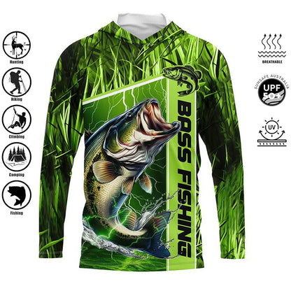 Pelagic Pro Series Men Fishing Hooded Shirt - UPF 50+ Sun Protection