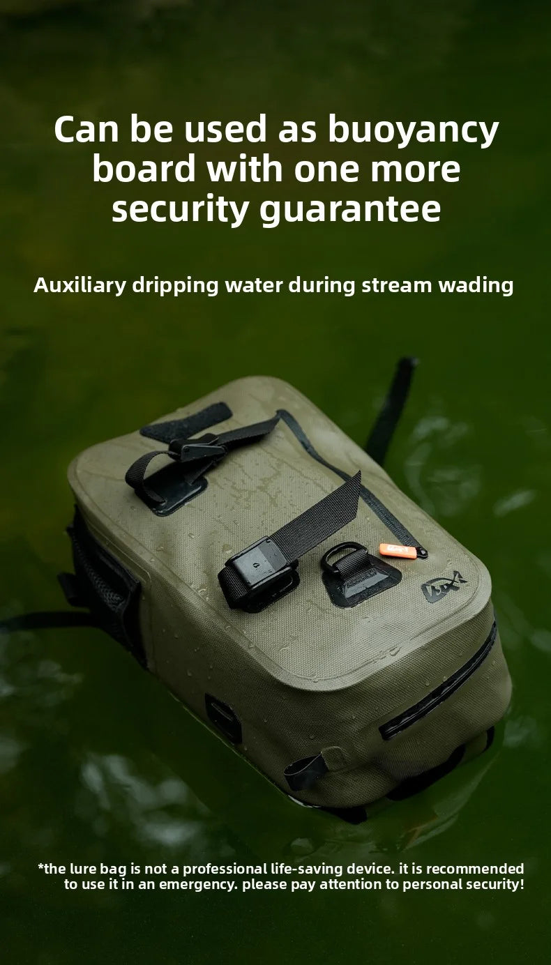 LINNHUE Fishing Shoulder Bag Fishing Tackle Waterproof Bag Outdoor Capacity Fishing Lures Line Box Storage Accessories