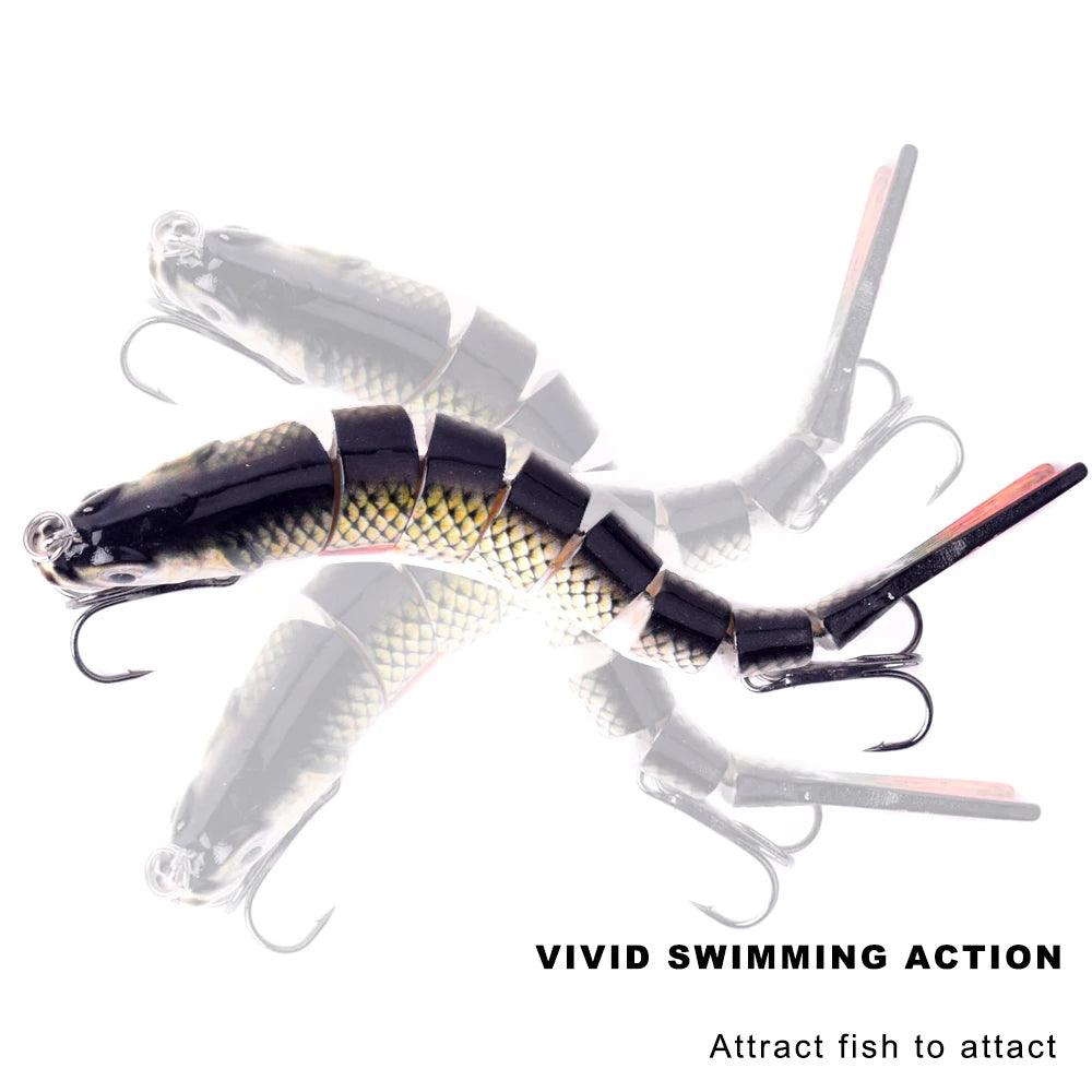 AYWFISH Lifelike Multi Jointed Sinking Wobblers Fishing Lures For Pike Swimbait Crankbait Minnow Trout Bass Fishing Tackle Baits - Nex Fisher Hub