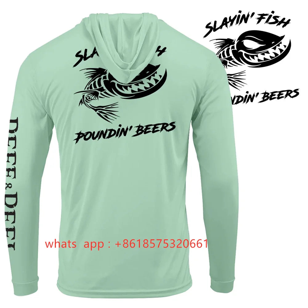 Slayin' Fish Hooded Long Sleeve: The Ultimate Fishing Apparel