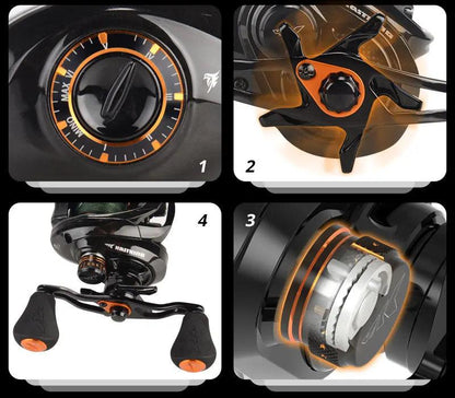 KastKing Zephyr Bait Finesse System BFS Baitcasting Reel 4.5KG 7.2:1 Gear Ratio - Nex Fisher Hub