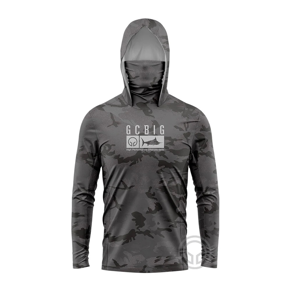 GCBIG Long Sleeve Hoodie With Face Mask Fishing Wear