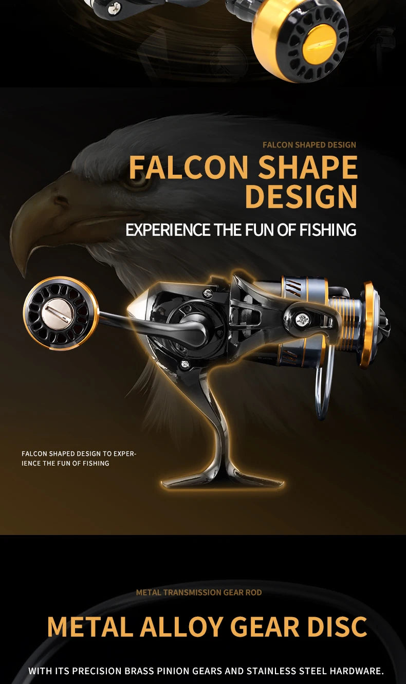 Rooblinos HM NEW Spinning Reel: 10KG Max Drag, High Speed for All Water Types