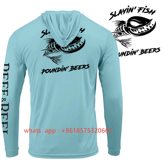 Slayin' Fish Hooded Long Sleeve: The Ultimate Fishing Apparel