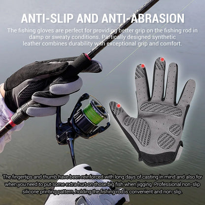 Noeby Fishing Gloves UPF50+ Sun UV Protection Quick-drying Anti-slip Outdoor Kayaking Cycling Fishing Protection Sports Gloves Nex Fisher Hub