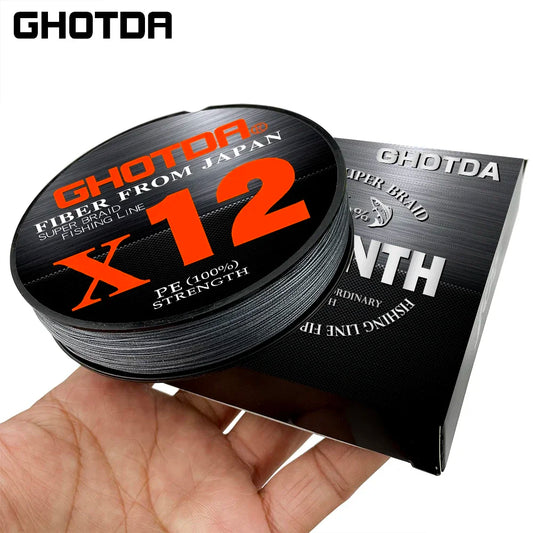 GHOTDA 8/9/12 Strands PE Braided Wire Multifilament Japan Import Fabric  PE Line for Carp Fishing 0.6-8.0# 100M Fishing Line - Nex Fisher Hub
