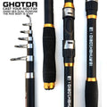 Caña de pescar telescópica GHOTDA: longitud y potencia para diversas aventuras de pesca (2,1 m - 3,6 m) 