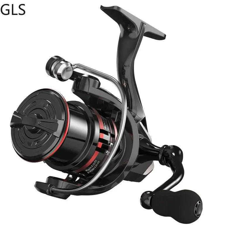 GLS FC-354 spinning reel, 5.2:1 gear ratio, metal bearings, fishing equipment.