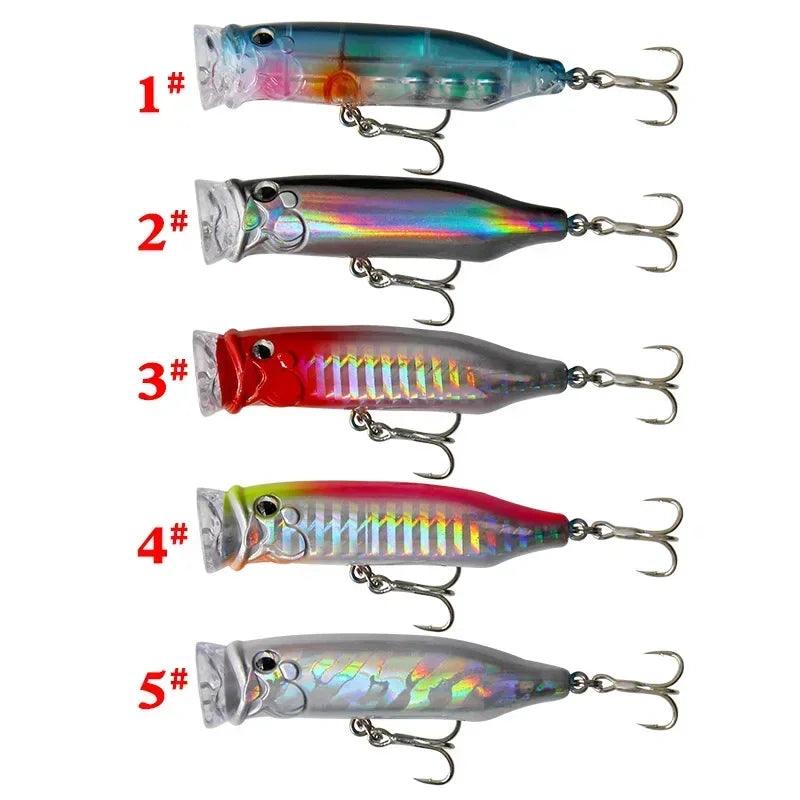 Popper Fishing Lure: Topwater Action for Freshwater and Saltwater Fish (Single Lure)