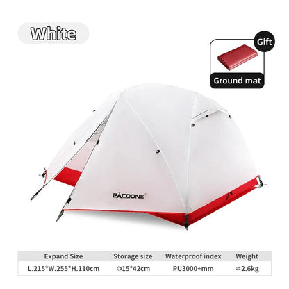 PACOONE Ultralight 20D Nylon Camping Tent Portable Backpacking Cycling Tent Waterproof Outdoor Hiking Travel Tent Beach Tent New - Nex Fisher Hub